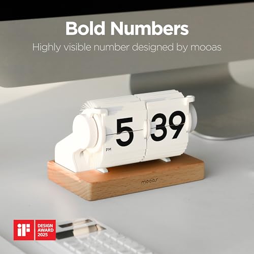 Mini Flip Clock with Alarm & Timer - Rechargeable White Variation of THIS listing