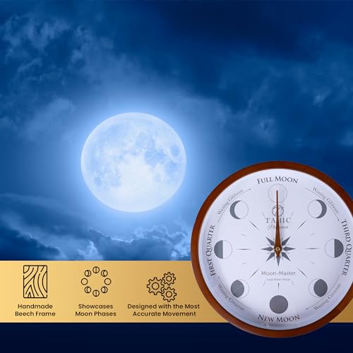 Precision Lunar Phase Wall Clock - Celestial Moon Tracking & Home Decor