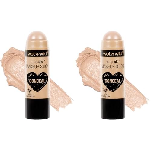 wet n wild MegaGlo Makeup Stick,Buildable Color,Versatile Use,Cruelty-Free & Vegan - Nude For Thought,(Pack of 2)