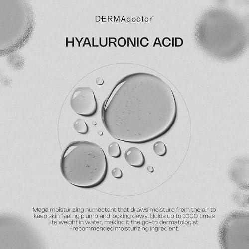DERMAdoctor Hyaluronic Acid Moisturizer & Face Serum for Sensitive Skin – Hyaluronic Sensitive Skin Variant, 1 fl oz