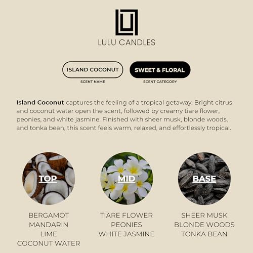 Lulu Candles Island Coconut Body Wash & Nourishing Lotion Set - 16 Fl Oz