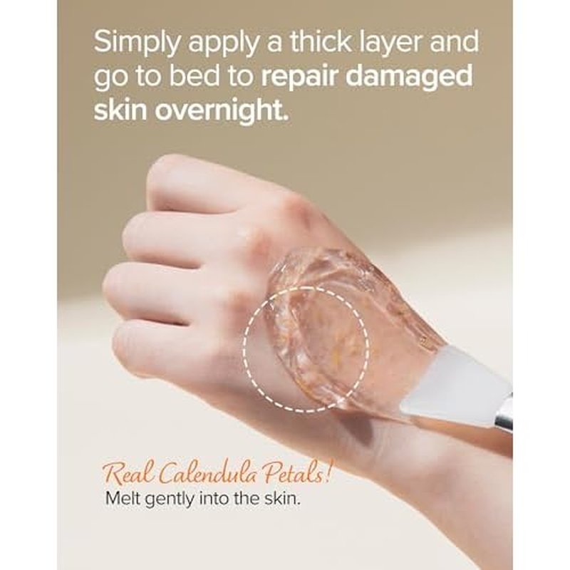Mary&May Vegan Calendula Peptide Ageless Sleeping Mask (2,200ppm Real Petals + 25 Peptides) ? Overnight Hydrating Gel Face Mask with Ceramide & Hyaluronic Acid, Soothing 3.7 fl oz