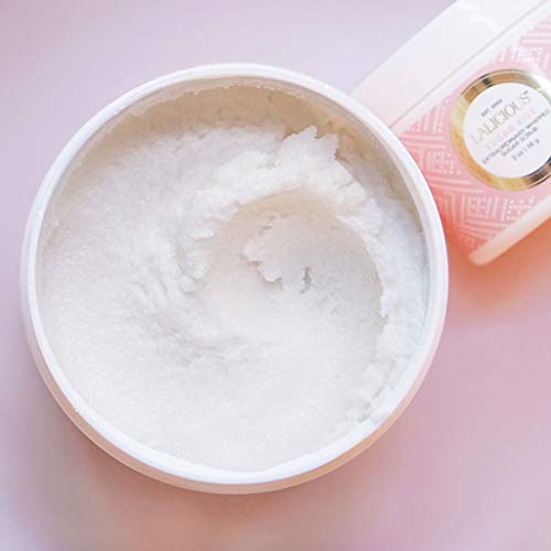 LALICIOUS Extraordinary Sugar Kiss Sugar Scrub for Body, Exfoliating Body Scrubs for Women, Moisturizing Body Exfoliator with Coconut Oil & Honey for Radiant Skin, Zero Greasy, No Parabens - 16oz
