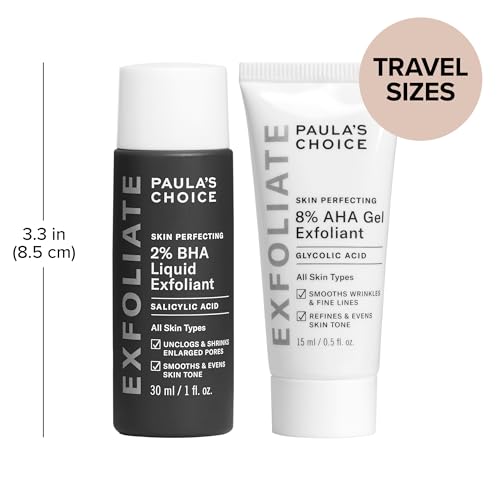 Travel Size Paula's Choice Skin Perfecting 8% AHA Gel & 2% BHA Liquid Duo
