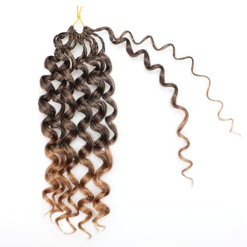 Boho Ocean Wave Crochet Hair - 12 Inch Curl Braid, 8 Packs - Variation 1B/27