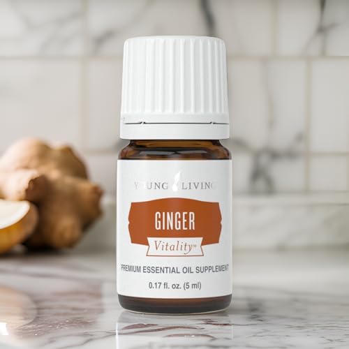 Young Living Ginger Vitality Essential Oil 5ml - Spicy Flavor Enhancer for Sweet and Savory Dishes - Digestive System Support - Culinary Aromatherapy for Cooking