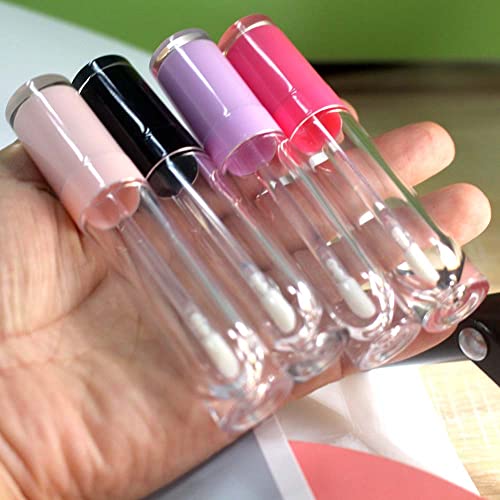 White Refillable Lip Gloss Tubes 8ml - 26 pcs Cosmetic Packaging with Wand