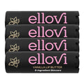 Ellovi Natural Lip Butter Lip Balm - Vanilla - Pure Enough to Eat - Made With Just 6 Vegan Ingredients - 100% Natural & Organic Moisturizing Lip Care for All Day Hydration (4-Pack)