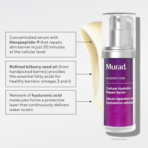 Murad Cellular Hydration Barrier Repair Serum ? Hydrating Serum with Hyaluronic Acid, Bilberry, and Peptides for Strengthening Skin Barrier and Calming Redness ? 0.5 Fl Oz