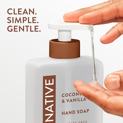 Native Coconut & Vanilla Liquid Hand Soap - Non-Drying, Vegan, 13 Fl Oz Pack of 6