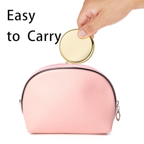 QUSTGO Gold 12-Pack Compact Travel Makeup Mirrors 2-Sided 1X/2X Magnification