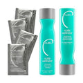 Malibu C Scalp Wellness Collection - Soothing Shampoo and Conditioner Hair Care Set for Dry Scalp - Formulated with Vitamin C Antioxidant Complex - Travel Size Scalp Remedy Packets Included (33.8 oz)
