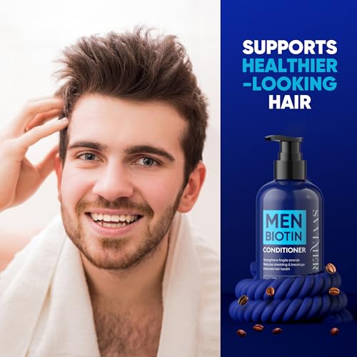 Biotin Hair Conditioner for Men - Thickening Volumizing with Rosemary & Tea Tree Oil - 13.5 Fl Oz