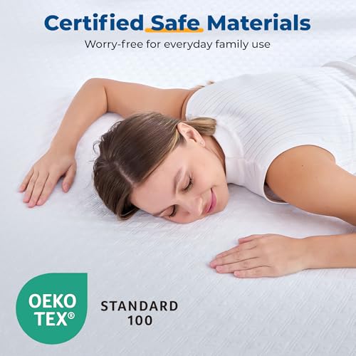 Twin XL Gel Memory Foam Mattress Topper 3 Inch Cooling Support with Washable Bamboo Cover