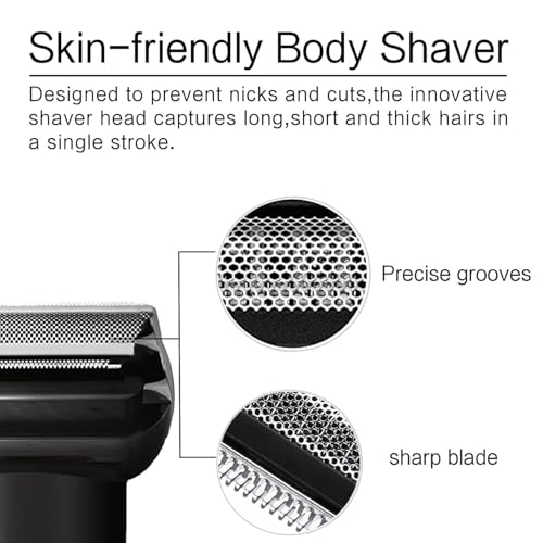 BG2000 Replacement Heads for Philips Norelco Bodygroom Series 7000, 5000, 3000, Replacement Foil Shaver Head Compatible with BG7030 BG7040 BG5025 BG2040 BG2030 BG2020, Wet & Dry Use, 3 Pack