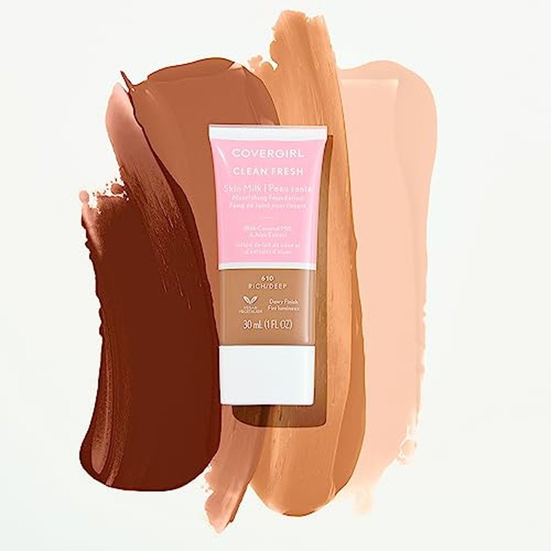 COVERGIRL, Clean Fresh Skin Milk Foundation, Tan/Rich, 1 Count (packaging may vary) (Pack of 2)