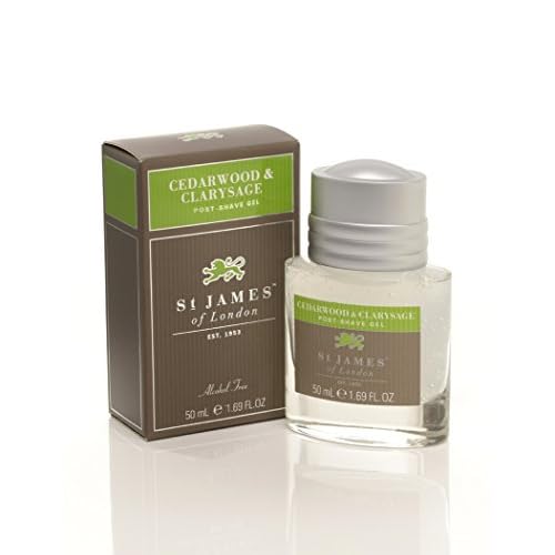 St James of London Cedarwood & Clarysage Post Shave Gel, 3.4 Fl Oz