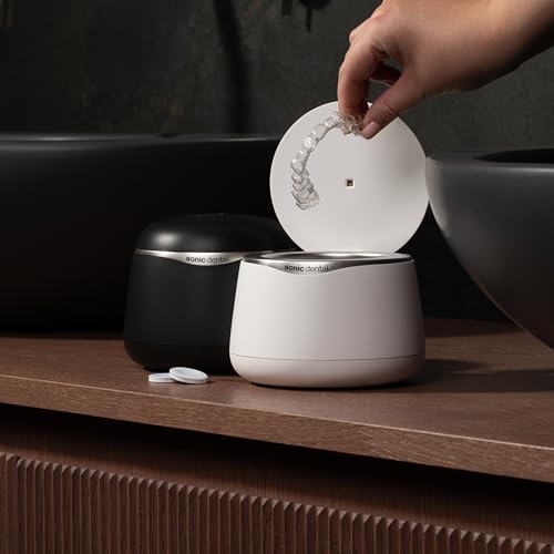 Sonic Pro Ultrasonic Dental & Jewelry Cleaner Pearl White 43kHz - UK Approved
