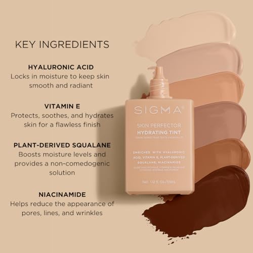 Sigma Beauty Skin Perfector Hydrating Tint Foundation Light Beige 2 - Buildable Dewy Coverage