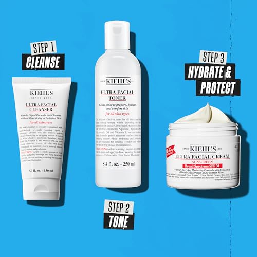Kiehl's Ultra Facial Cream SPF 30 Moisturizer 4.2 Fl Oz / 125 ml - Daily Hydrating Face Cream for All Skin Types
