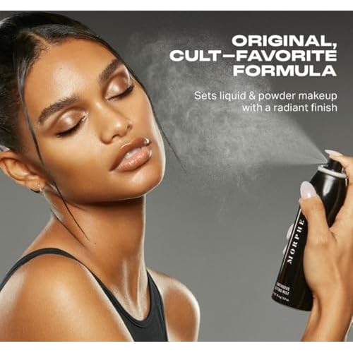 Morphe Jumbo Continuous Setting Spray for Makeup with a Radiant Finish (6.5 Fl oz) + Morphe Jumbo Continuous Prep & Set Hydrating Face Mist (6.5 oz)