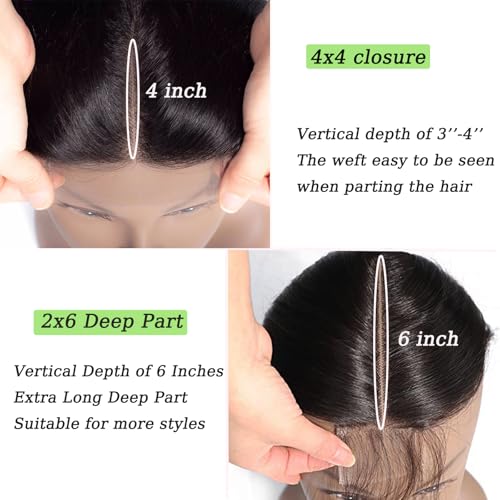 2x6 Curly Lace Closure 12 Inch HD Transparent Swiss Lace Human Hair Pre-Plucked