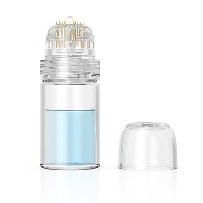 Hydra Microneedle Stamp ? Derma Roller Stamp With 5ml Refillable Applicator for Face Serum ? Skin Care Tools for Men and Women