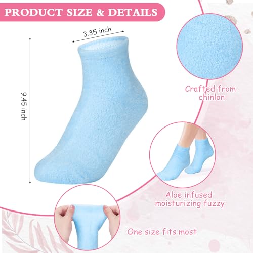 Stylish Aloe Moisturizing Spa Socks Set - 8 Pairs for Soft, Nourished Feet