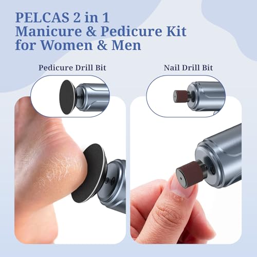 Pelcas Electric Foot Callus Remover with LED Screen, 0-99 Speed, Cordless Foot File for Hard Skin Removal