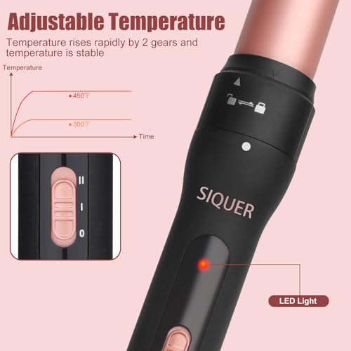 5-in-1 Curling Wand Set with Rose Gold Finish – Versatile Hair Styling Tools