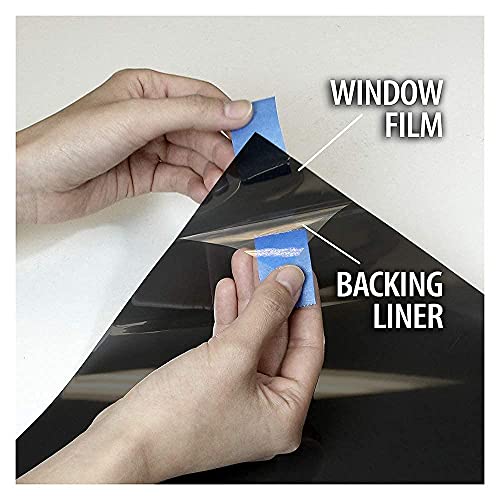 Buydecorativefilm NA05 Black Window Film 48in x 24ft Daytime Privacy Sun Control