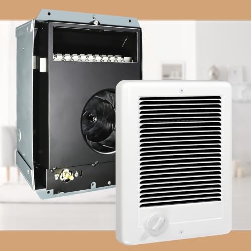 Wall Mounted Electric Heater with Thermostat - Deep White