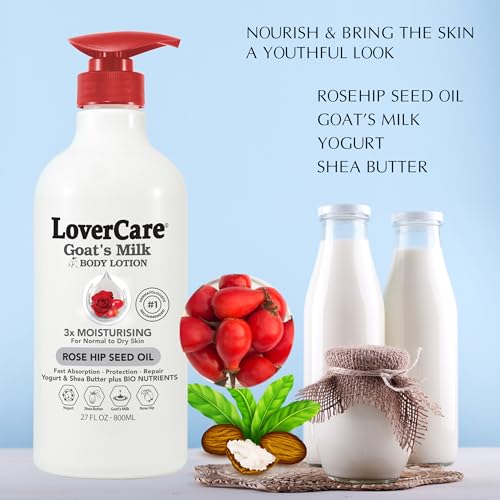 Goat's Milk Body Lotion by Lover's Care – Anti-Oxidant, Rose Hip & Shea