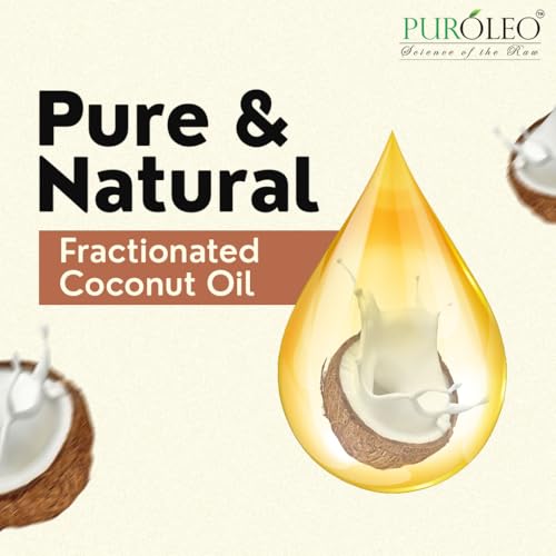 PUROLEO Fractionated Coconut Oil 64 Fl Oz/1900 ML (Packed In Canada) 100% Natural and odorless Moisturizer & Carrier Oil l Hair Skin Body, Aromatherapy, Massage, Makeup Remover