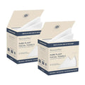 Premium Disposable Face Towels, 10"x12" XL, 90gsm Ultra-Thick 100% USDA Biobased Facial Towel, Gentle for All Skin Types, Magnetic Closure Box with Visibility Window (2 packs of 50ct)