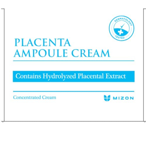 MIZON Placenta Ampoule Cream with Lavander Oil Niacinamide Adenosine Free of Parabens Korean Skincare (1.69 fl oz)