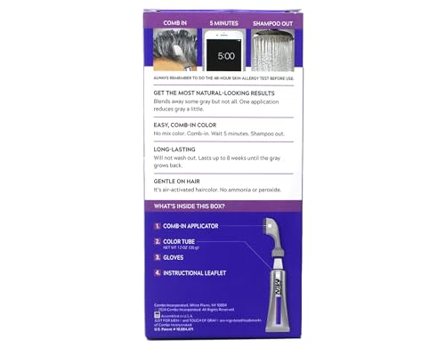 Men's Hair Color Touch of Gray Black-Gray 3 Pack - Natural Gray Coverage