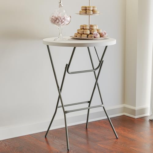 White Folding Round Table 32-Inch for Events & Indoor Outdoor Use - Set of 1