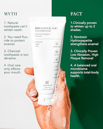 Whitening Toothpaste with Hydroxyapatite & Bamboo Charcoal - Mint, 3.4 oz, Pack of 2