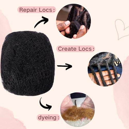 8 Inch 3 Bundles Afro Kinky Curly Human Hair for Dreadlocks & Twists - Ginger