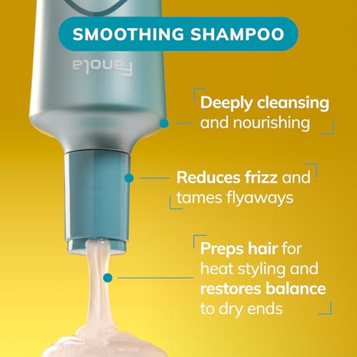 Fanola Wonder Smoothing Hair Shampoo & Anti-Frizz Cleanser - 33.8 Fl Oz - Pre-Straightening, Moisturizing, Sulfate-Free