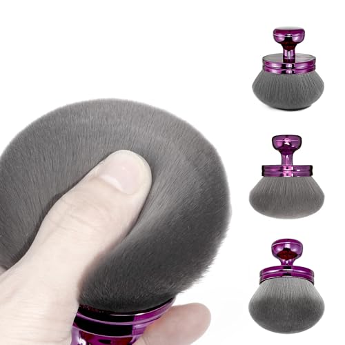 Purple BABYSHEEP Large Face & Body Makeup Brush Set with Drawstring Bag - 2 Pieces
