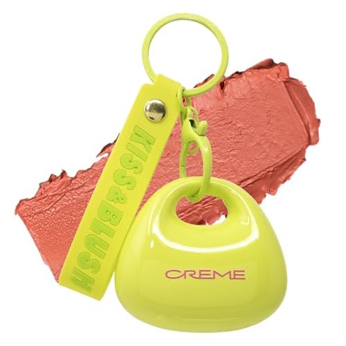 The Cr?me Shop Kiss & Blush Tinted Lip Balm & Blush, Korean Makeup for Lips & Cheeks, Cute Charm Key Chain, Hydrating, Long Lasting Tint, Aloe, Squalane- Watermelon Sugar