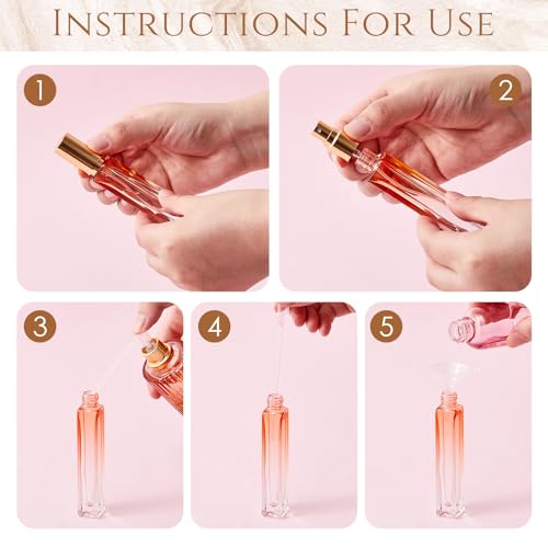 40 Pcs 10ml Glass Perfume Atomizers Set - Leakproof Travel Refillable Bottles, Fresh Color Variations