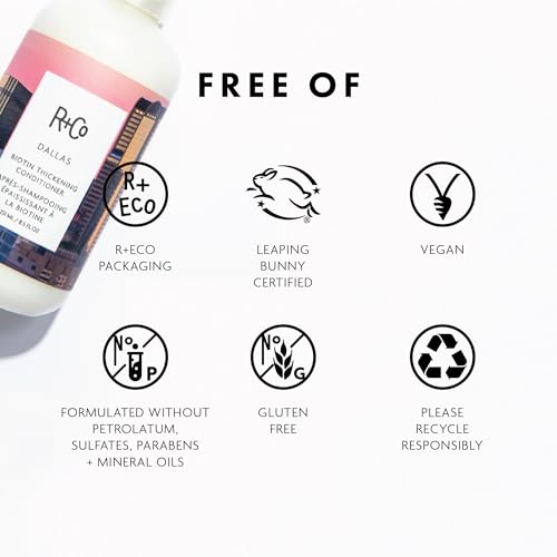 R+Co DALLAS Biotin Thickening Conditioner ? Volumizing & Nourishing Conditioner for Fuller, Stronger Hair