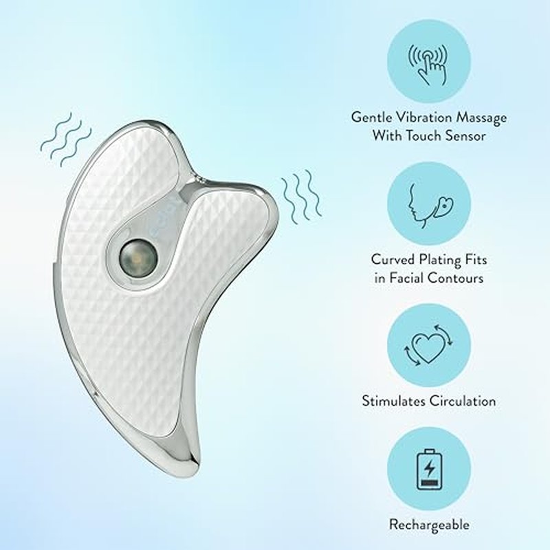 ?clat Gua Sha Facial Massager for Lymphatic Drainage, Face, Neck & Body Scraping Tool, Heated Electric Portable Face Lift Beauty Device, Jawline Shaper, Double Chin Reducer for Firming & Contouring