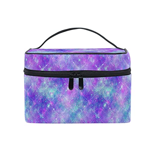 Makeup Bag, Mermaid Fantasy Space Travel Makeup Organizer Bag Cosmetic Cases Toiletry Bags for Girl Women Ladies