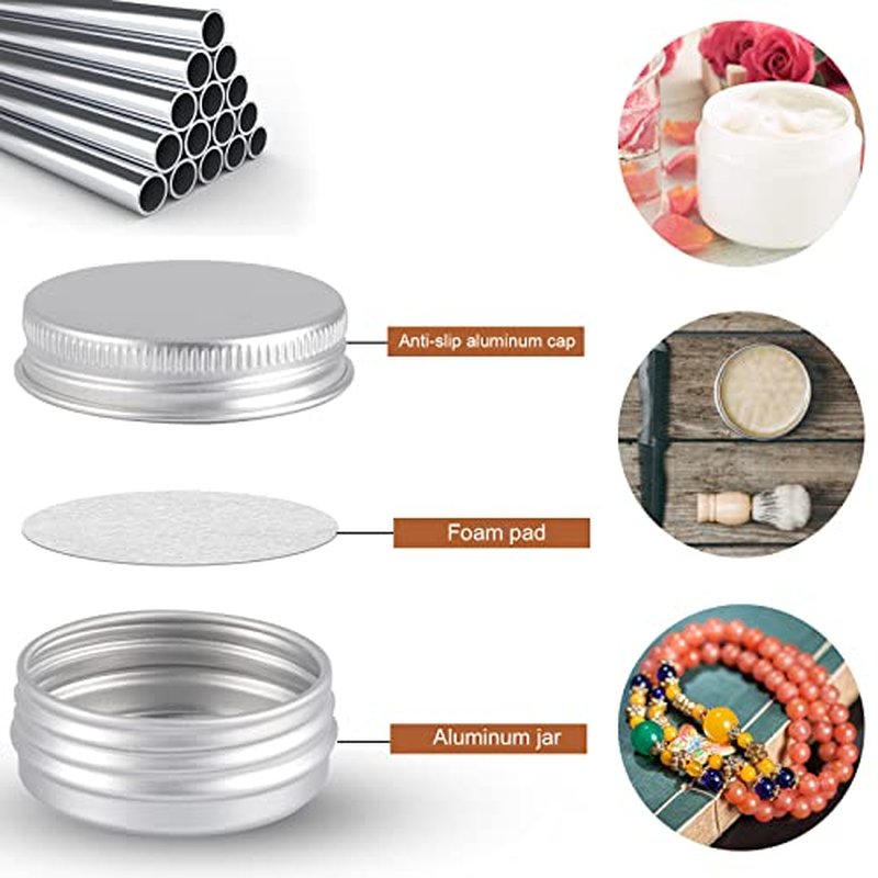 234 Pack Round Cans with Screw Lid 1/2 OZ Aluminum Metal Tins,for DIY homemade lotion bars, salves, and candles, Balms, Spices, Beard Balm, Crafts with 6 Markers 8 Sheets Label Stickers