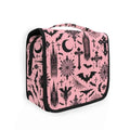 Mnsruu Bats Gothic Moon Hanging Toiletry Bag with Hook - Travel Makeup Organizer