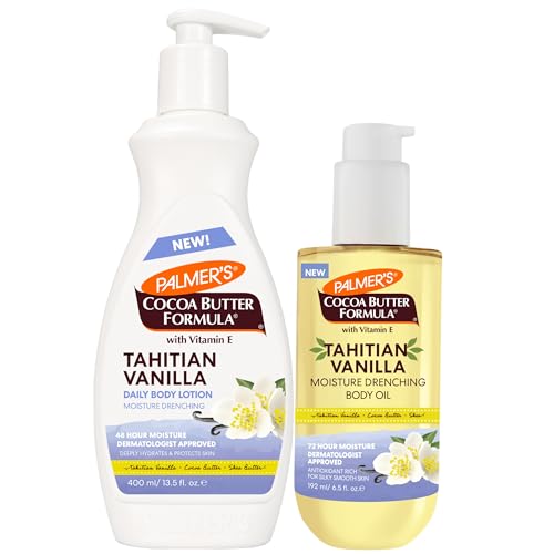 Tahitian Vanilla Body Lotion & Oil Set - Hydrating Moisturizer for Radiant Skin